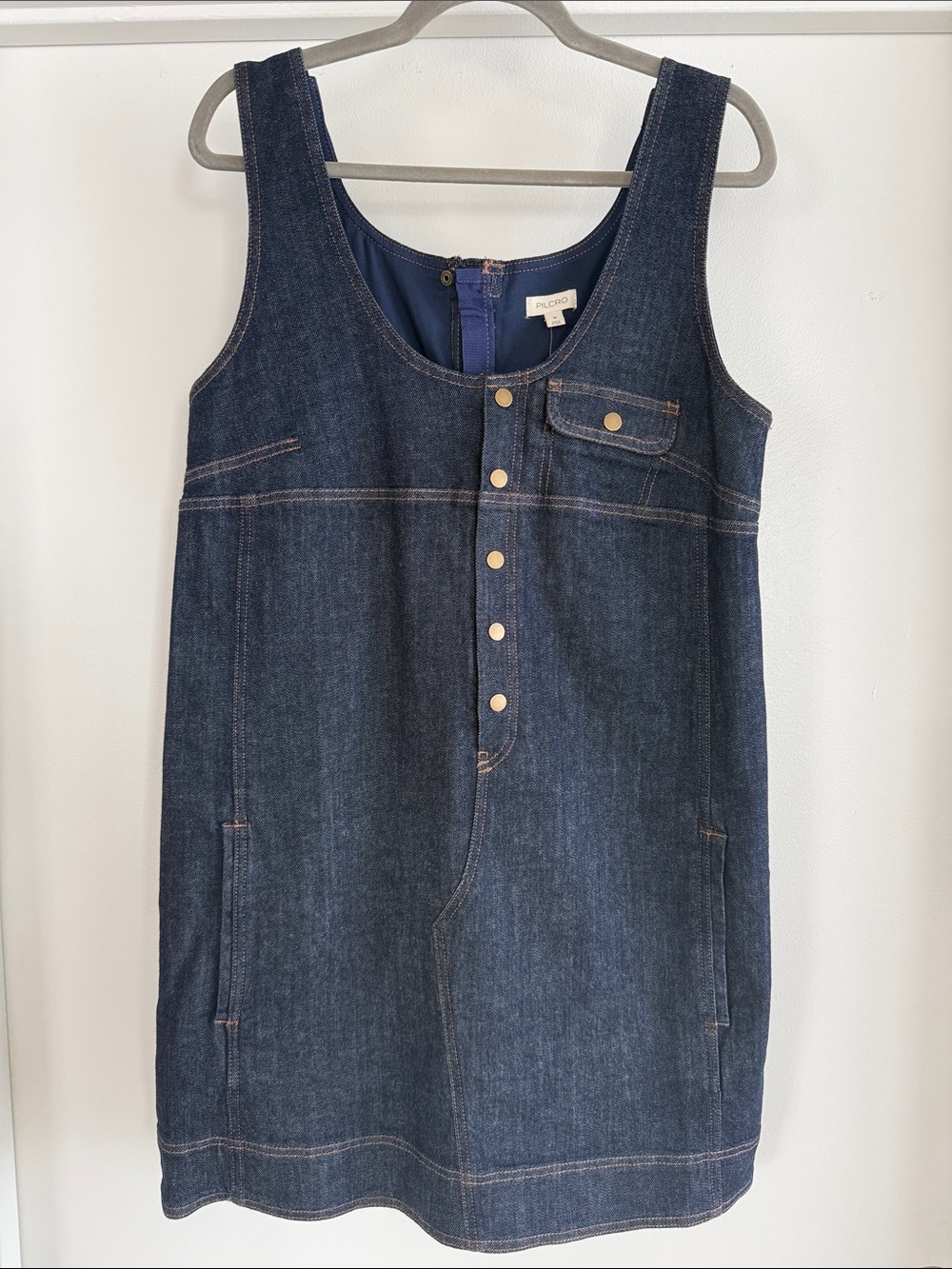 Pilcro Dark Blue Denim Mini Dress